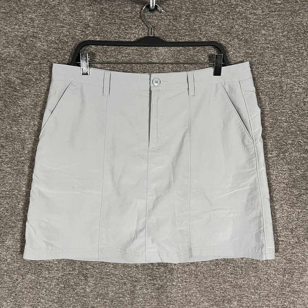 Patagonia Intercontinental Hideaway Skirt Womens 12 Gray Nylon Blend Straight
